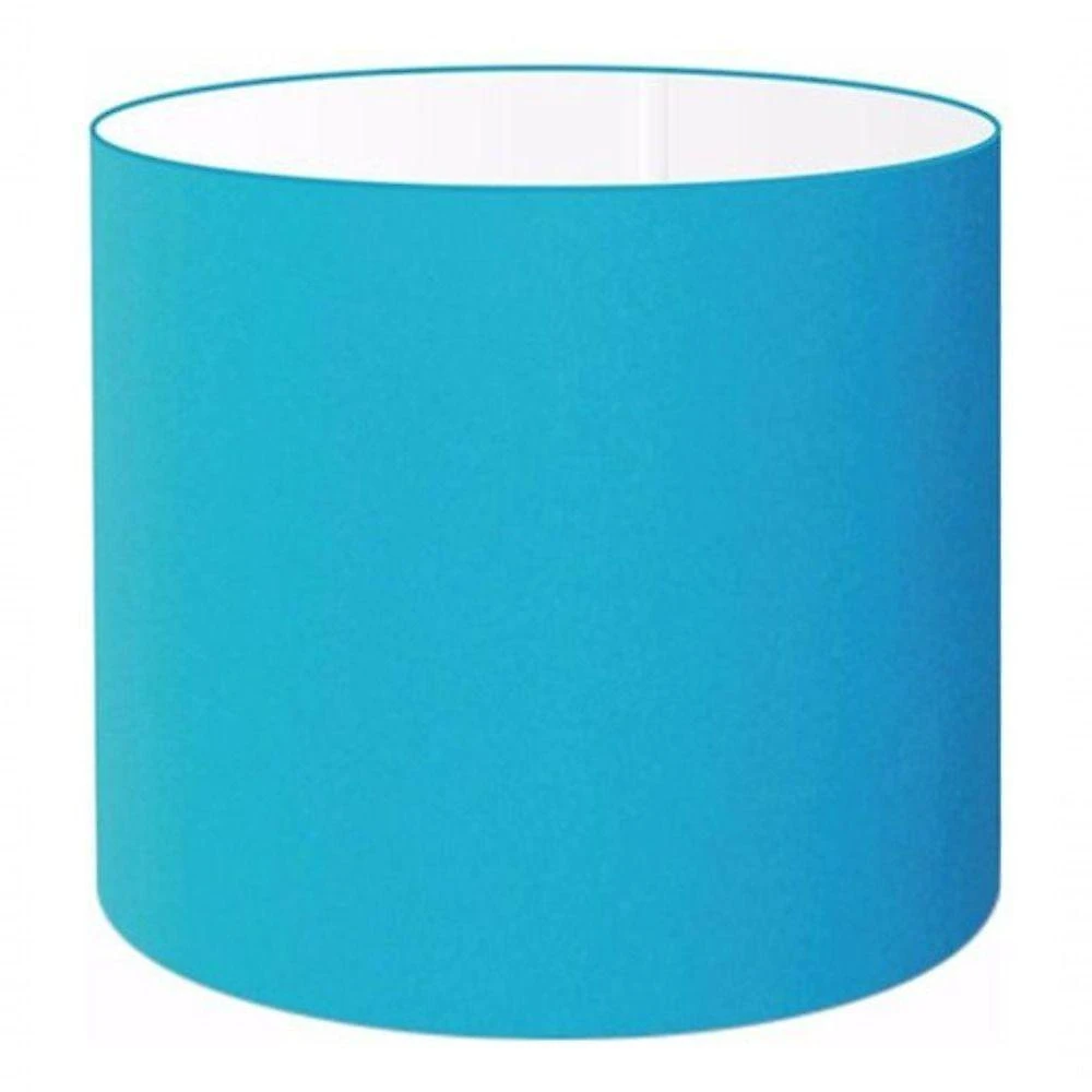 Cúpula Abajur Cilíndrica Cp-7009 ø25x20cm Azul Turquesa