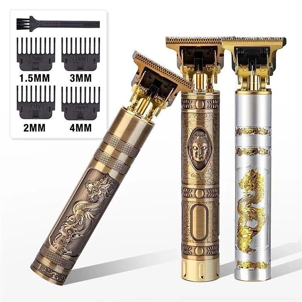 Kit Barbeador e Aparador de Pelos OEM Masculino Lâmina Aço Inoxidável Bateria Recarregável 3.7V 110V