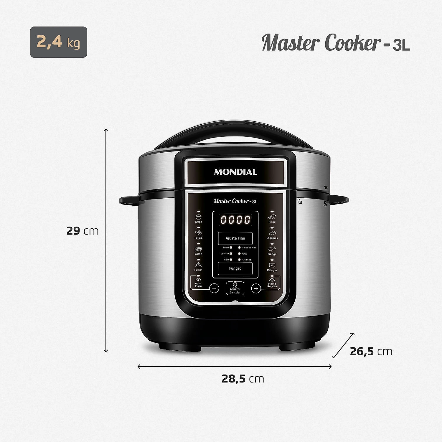 Panela de Pressão Elétrica Mondial Digital Master Cooker PE-40 127V
