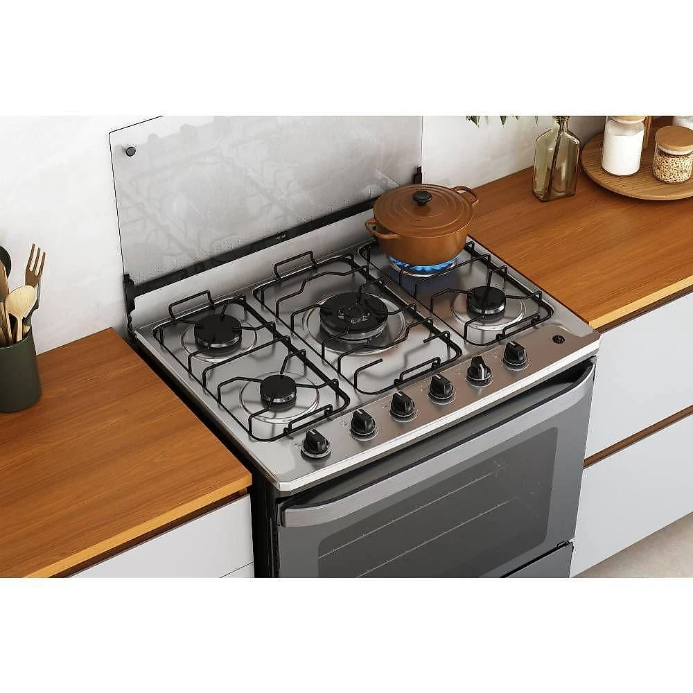 Fogao itatiaia itachef 5 bocas mesa de inox reflecta tripla chama bivolt (3700000501)