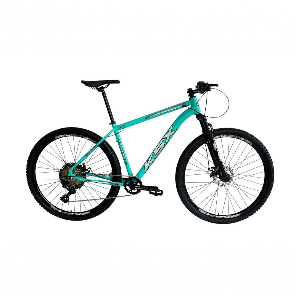 Bicicleta Aro 29 Ksx Sd7 12v Garfo Com Trava K7 11/50 Freios Hidráulicos Kit 1x12 - Verde Tiffany Tam. 21