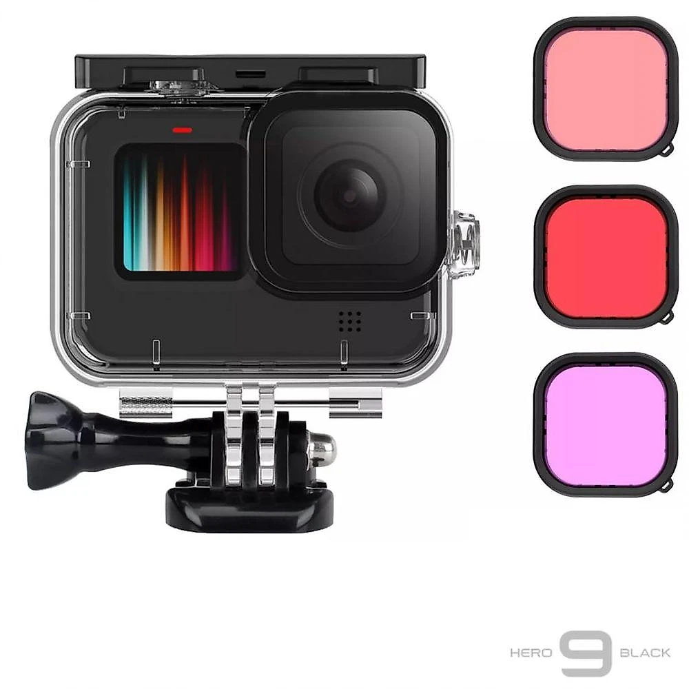 Caixa Estanque + Kit Filtros para GoPro 9/10/11 Black - Telesin