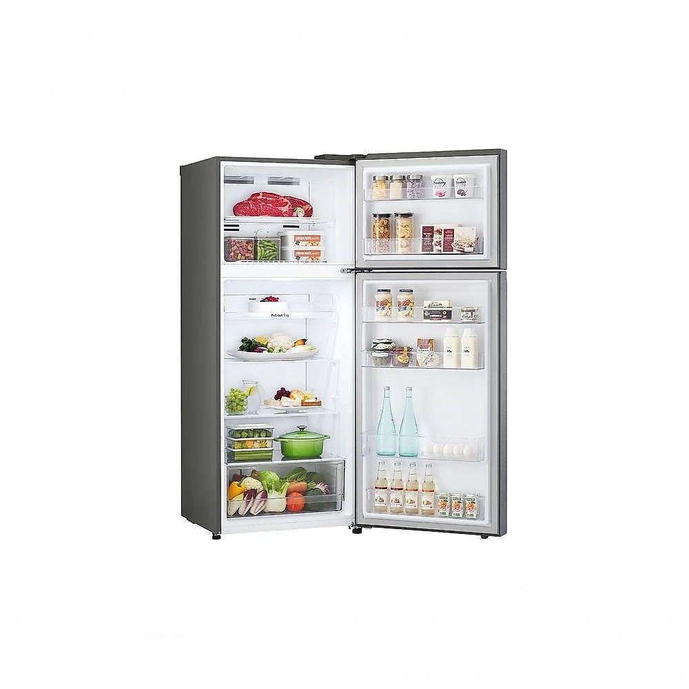 Geladeira LG Frost Free Inverter 395L Duplex Cor Inox Look (GN-B392PLM) 110V