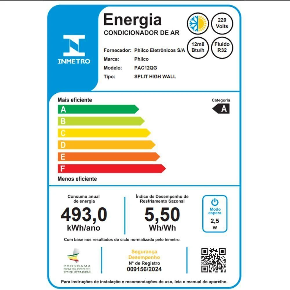 Ar condicionado split inverter philco pac12qg espelhado 12000 btus quente e frio 220v