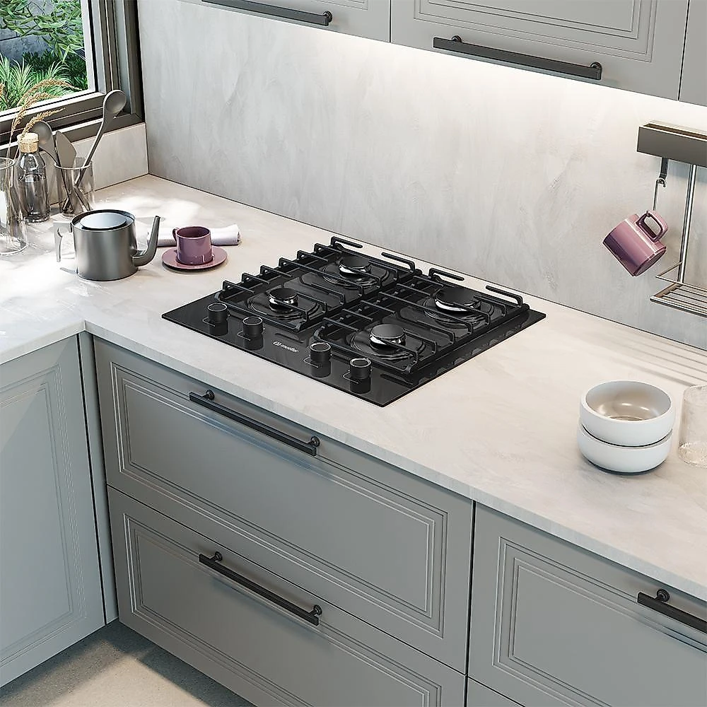 Cooktop Mueller 4 Bocas 59cm Com Grade Dupla MCG4BM Bivolt
