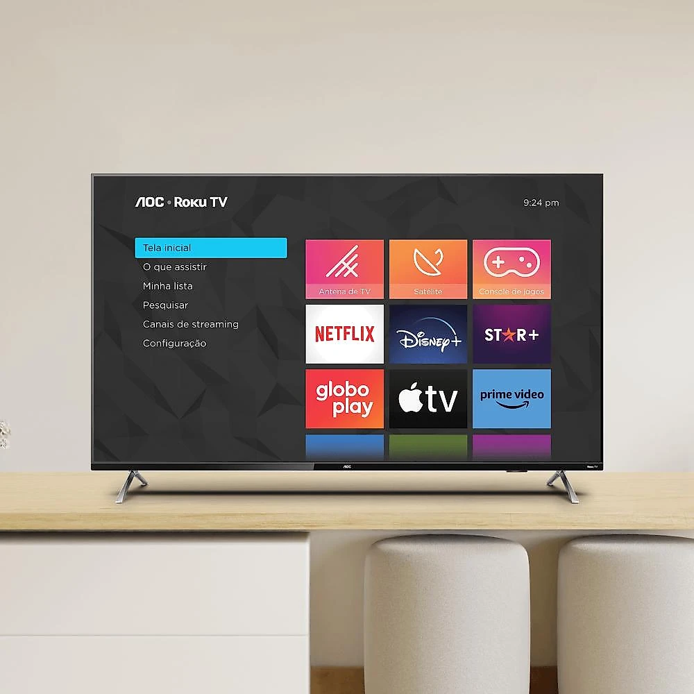 Smart TV AOC Roku LED 50 Polegadas 4K UHD Wi-Fi 50U6125/78G Bivolt Automático
