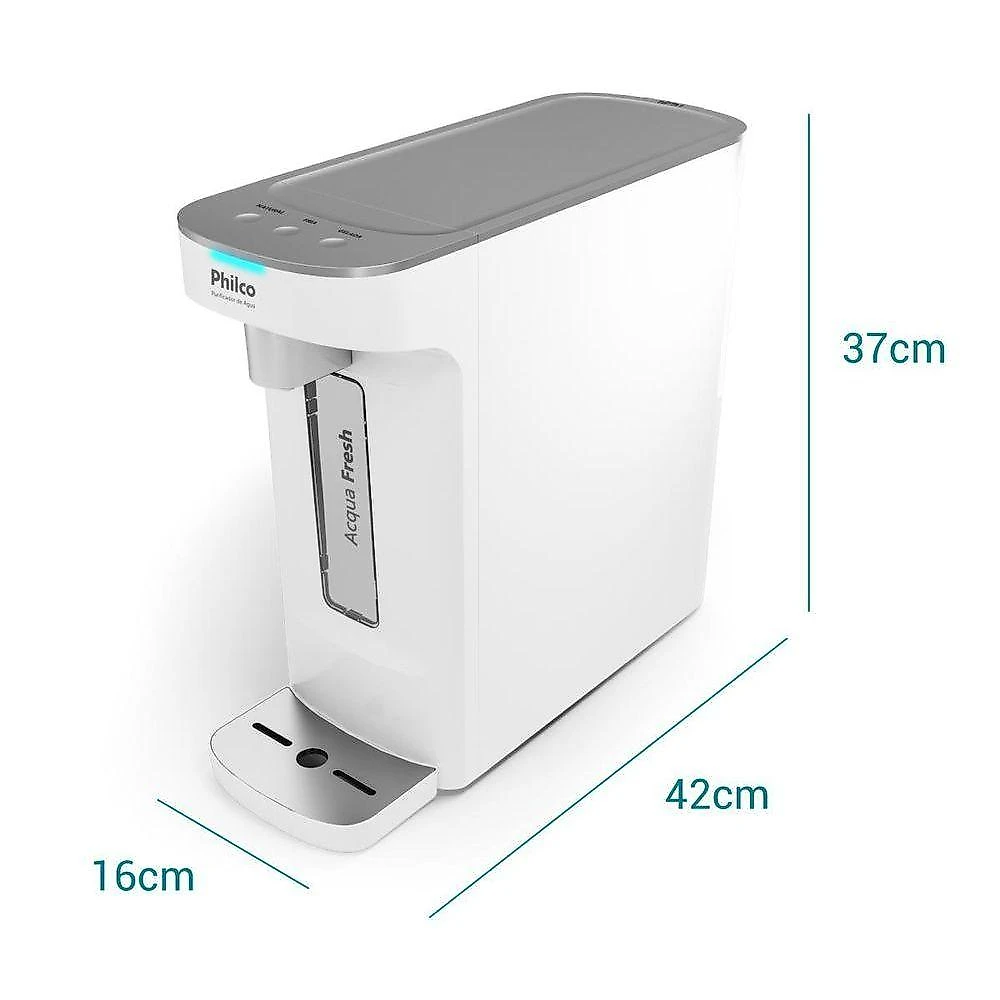 Purificador de Água de Bancada Philco PPU12A Acqua Fresh Água Natural e Gelada Branco Bivolt