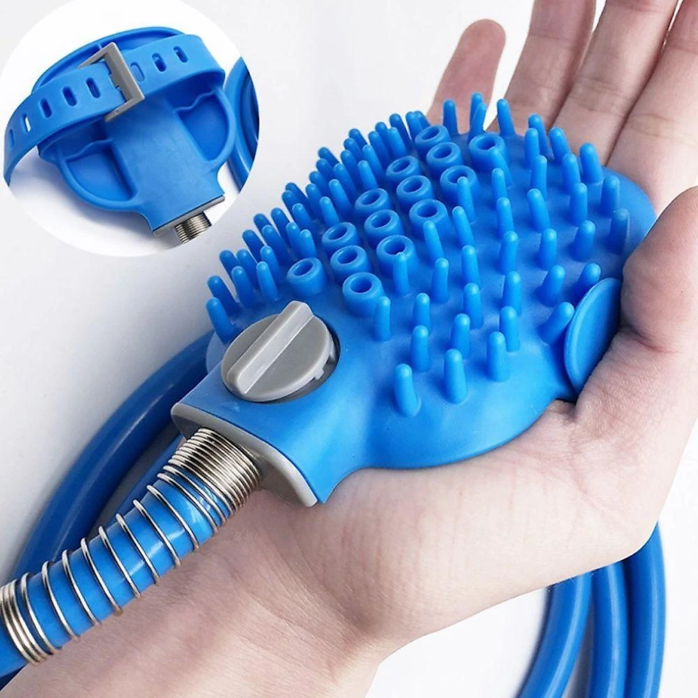 Ducha Massageadora Pet Para Banho Com Mangueira 2,50m Azul