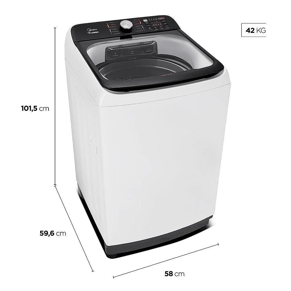 Máquina De Lavar Midea Ma512 13kg Wave Agitator Branco 127V