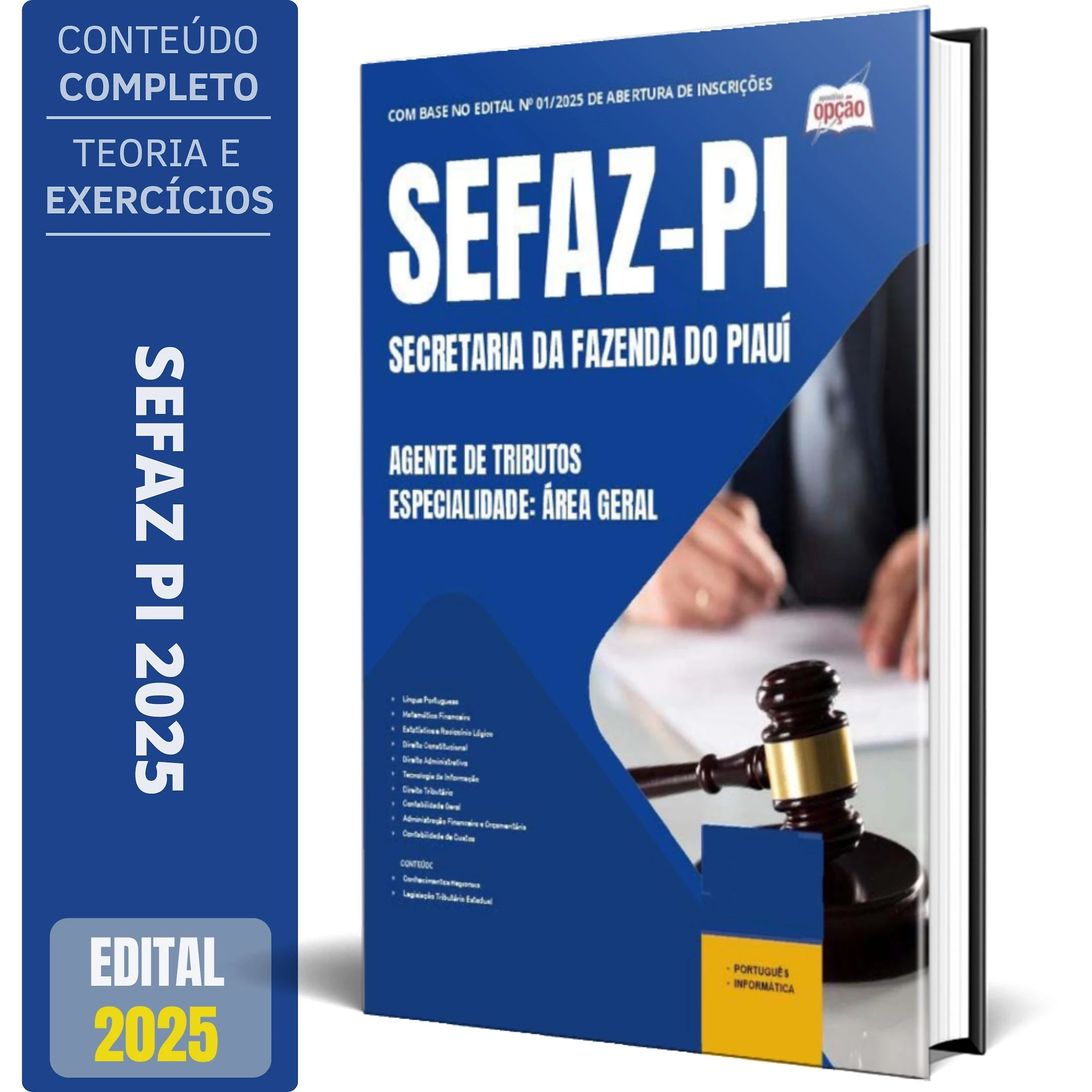 Miniatura Apostila Sefaz Pi 2025 Agente Tributos Especialidade: Área