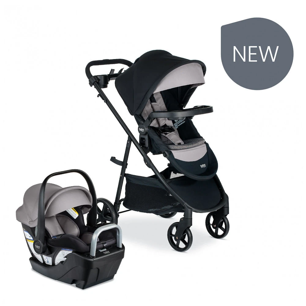 Carrinho de Bebê com Cadeira para Carro Britax Willow Brook S Travel System, Cinza Grafite Onyx