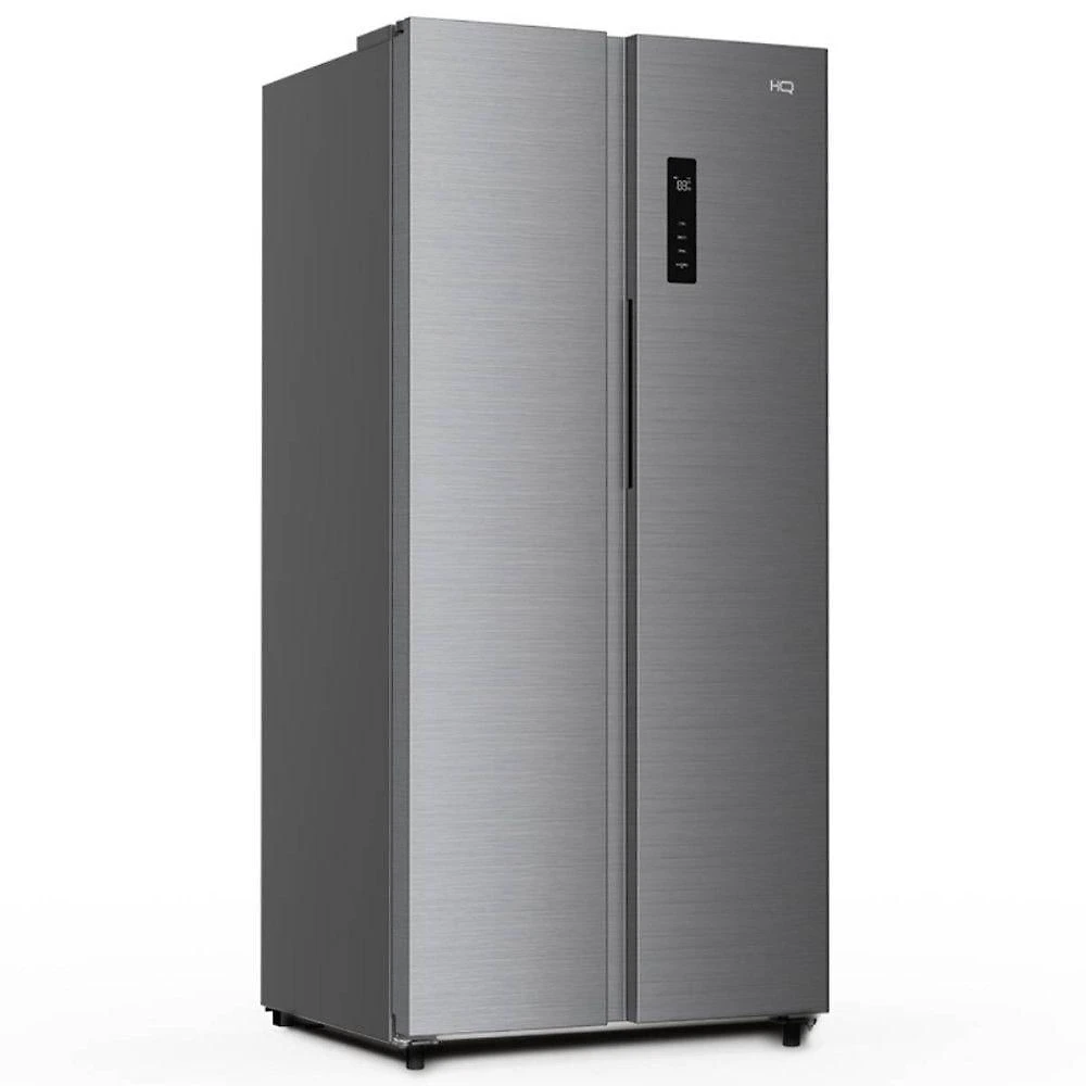 Geladeira HQ Side By Side Frost Free Inverter 480L HQ-480SBSFFK Inox 110V