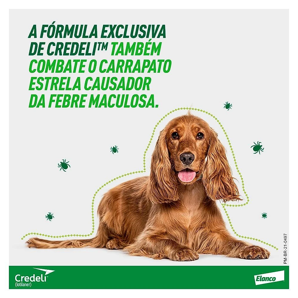 Antipulgas e Carrapatos Elanco Credeli para Cães de 1,3 a 2,5 Kg - 56,25 mg