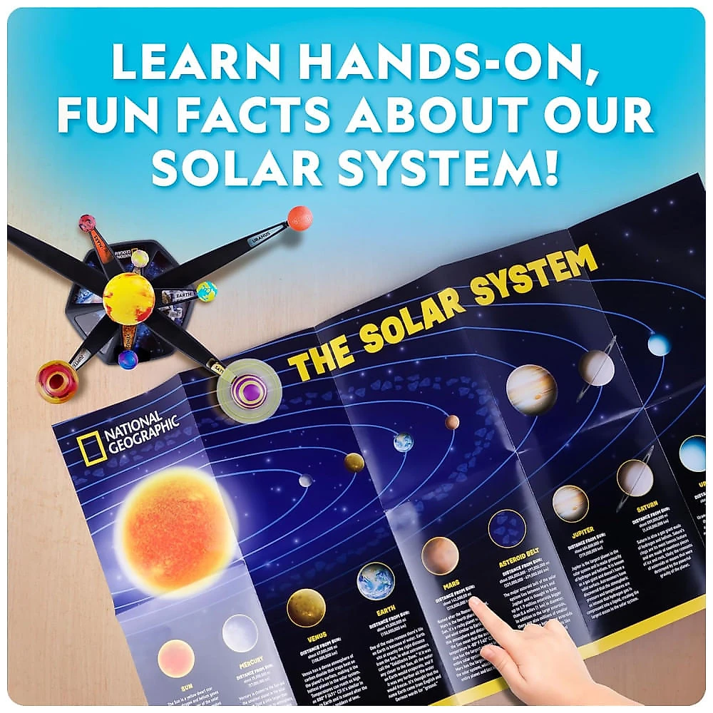 Kit Modelo 3D do Sistema Solar que Brilha no Escuro – Brinquedo Educativo, STEM para Crianças, Presente Criativo, National Geographic