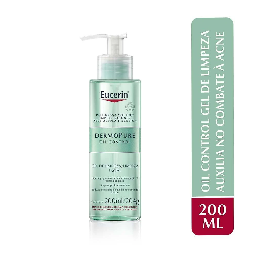 Gel de limpeza facial eucerin dermopure 200ml