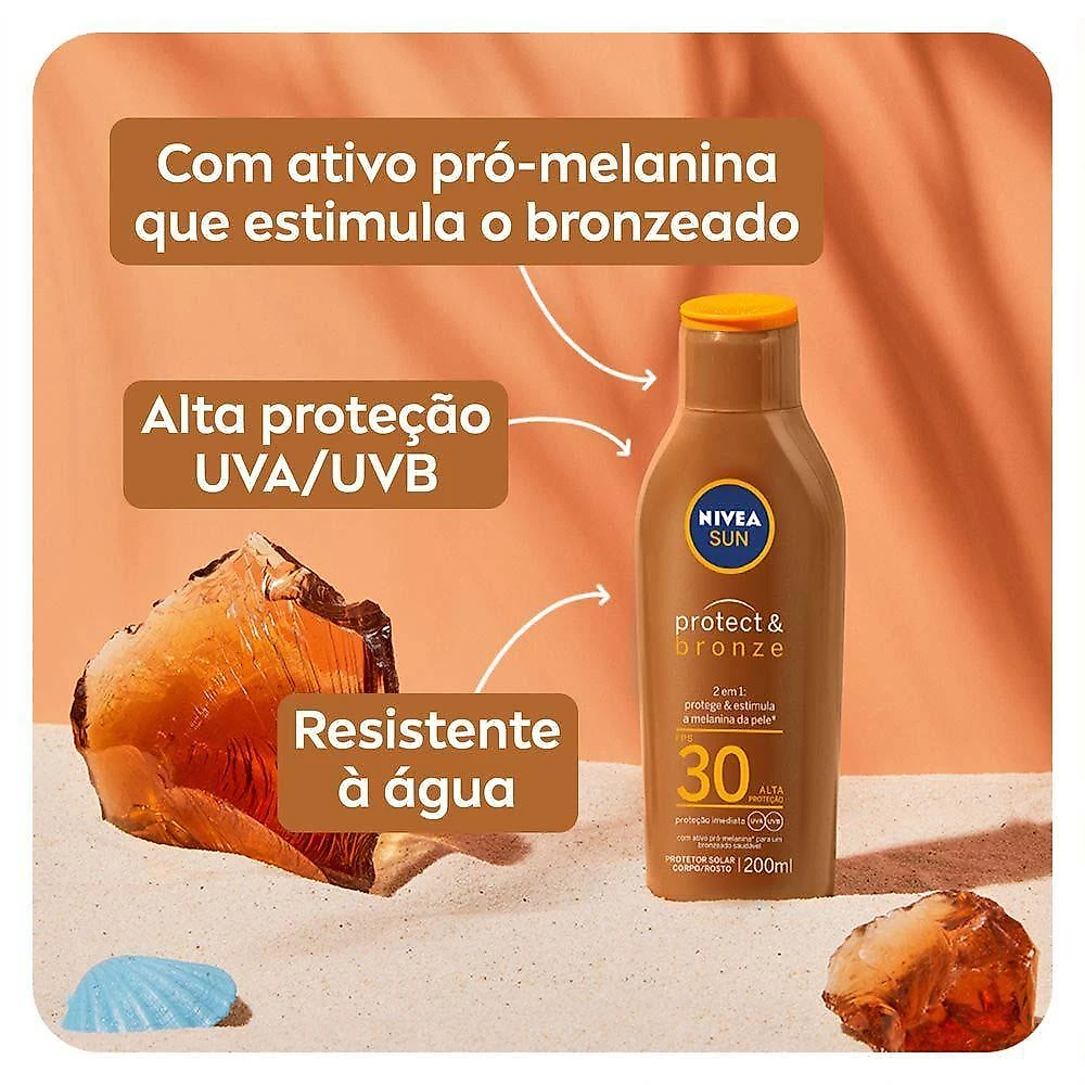 Protetor solar nivea sun protect & bronze fps30 200ml