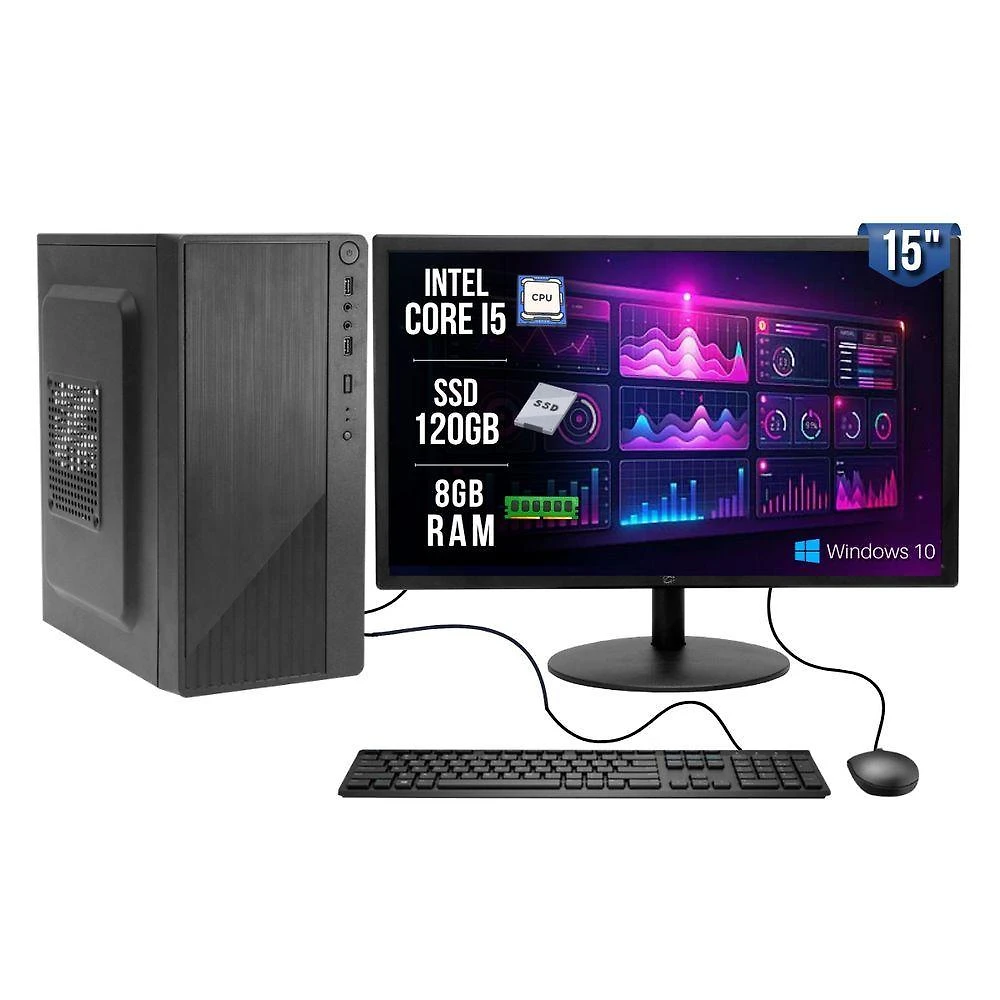 Desktop Intel Core I5 650 8GB RAM SSD 120GB Windows 10 Trial
