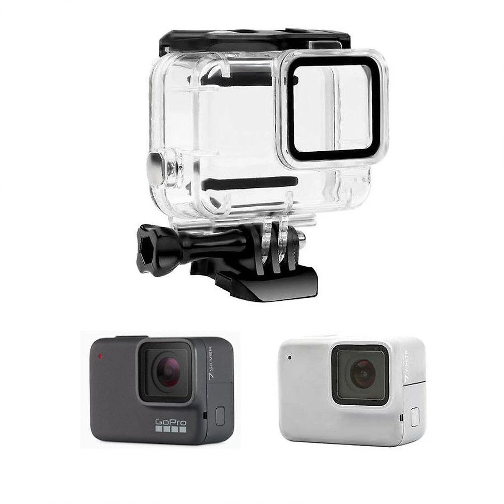 Caixa Estanque Fechada Sem Remoção Lente GoPro 7 White e Silver