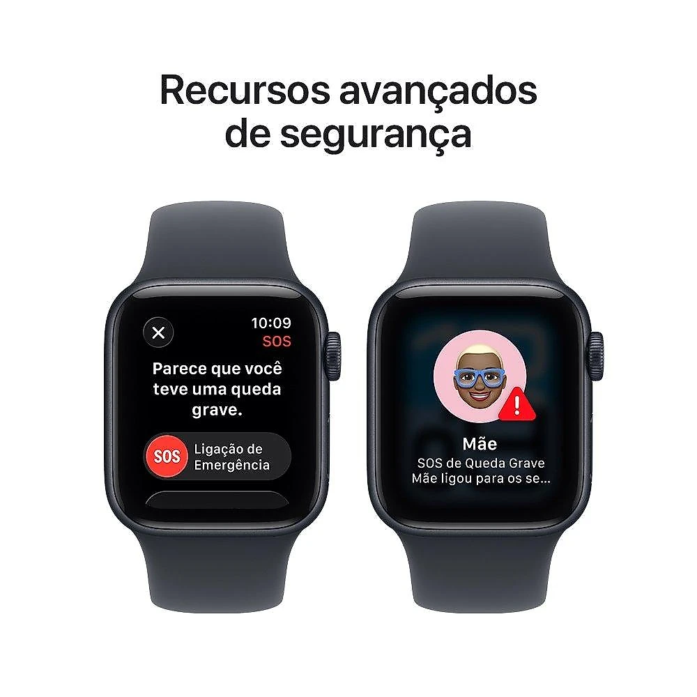 Apple Watch SE 3 GPS + Cellular, Caixa Meia-noite de Alumínio de 40 mm, Pulseira Esportiva Meia-noite, Tamanho P/M - MEP94AM/A