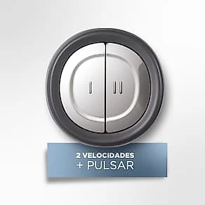 Miniprocessador de Alimentos Black Decker MP300G Antiaderente em Inox, Modo de 2 ou 4 Lâminas com 2 Velocidades - 300W 110V