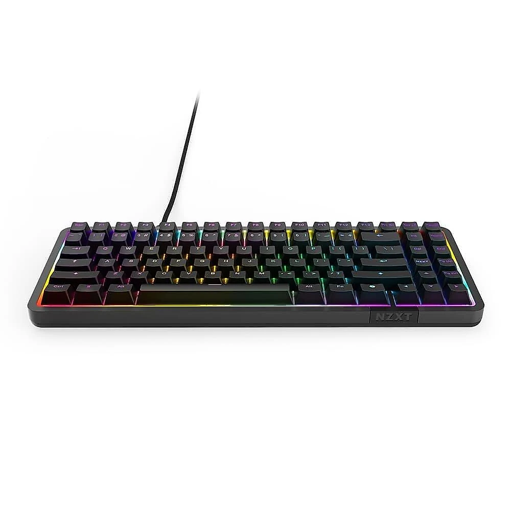 Teclado Magnético Gamer Sem Fio NZXT Function Elite MiniTKL, RGB, USB-C Removível, Preto - KB-101NB-US