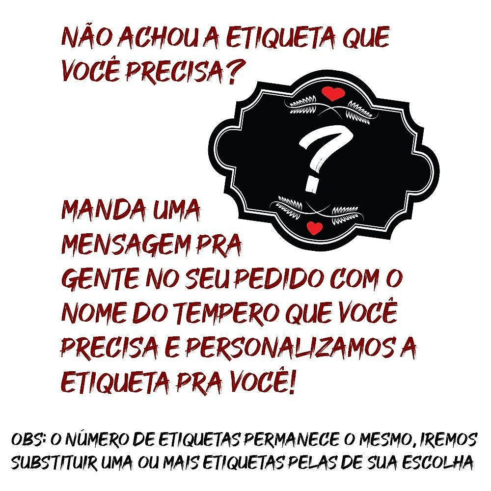 Pote Tempero Kit 10 Potes+24 Etiquetas Adesivas Q170 Preta