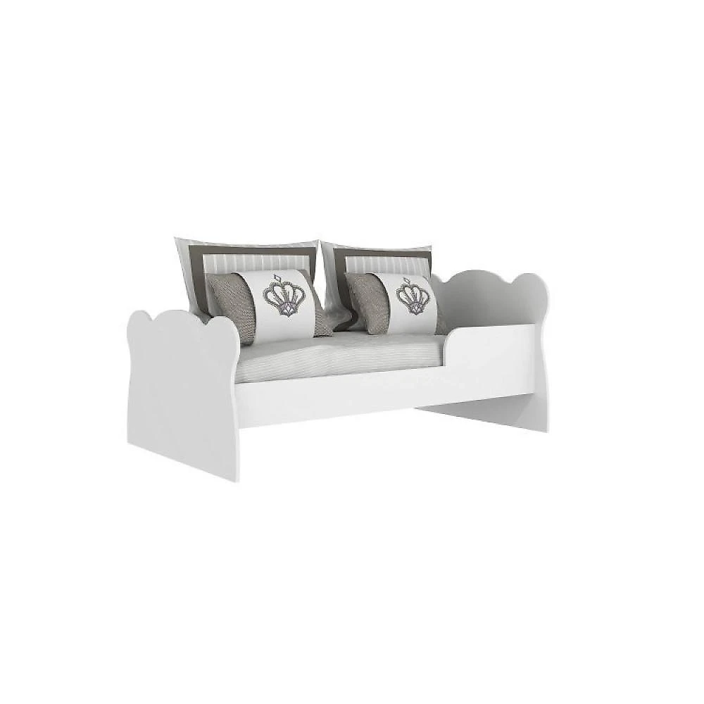 Quarto Infantil 4 Peças com Cama Roupeiro Cômoda e Nicho Docinho Móveis Percasa Branco