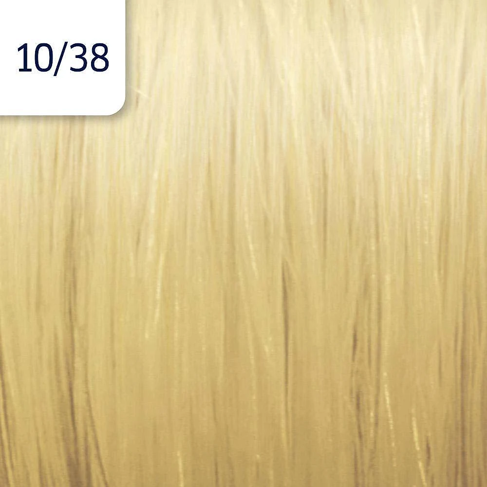 Coloração wella professionals illumina color tons claros 10/38 louro claríssimo dourad.
