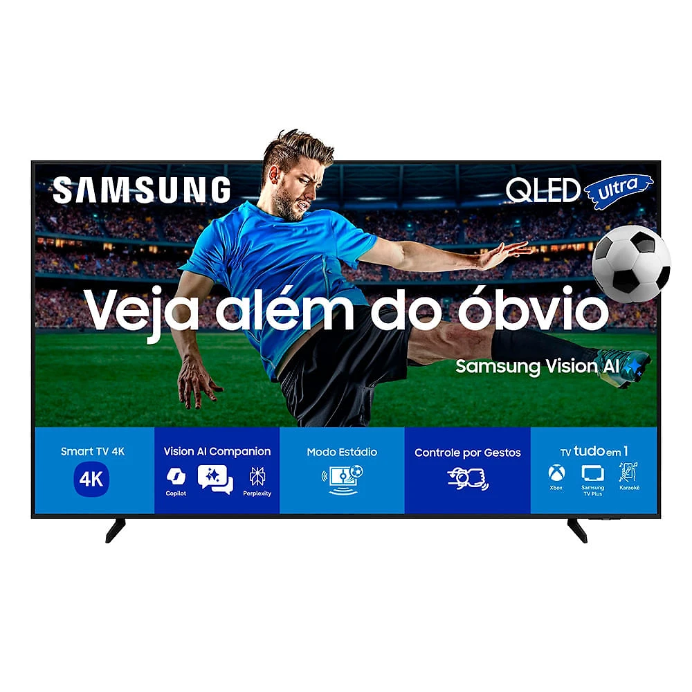 Smart TV Samsung QLED Ultra 4K 98" Polegadas Q7F 2025 com Vision AI, Pontos Quânticos, Xbox Cloud e Alexa