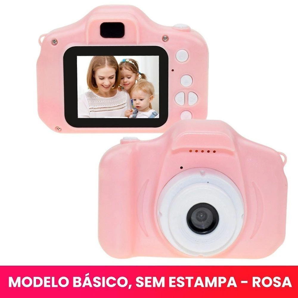 Câmera Infantil Digital GATINHO Ou CACHORRINHO com Vídeo 1080P e Fotos Até 3M Rosa OEM