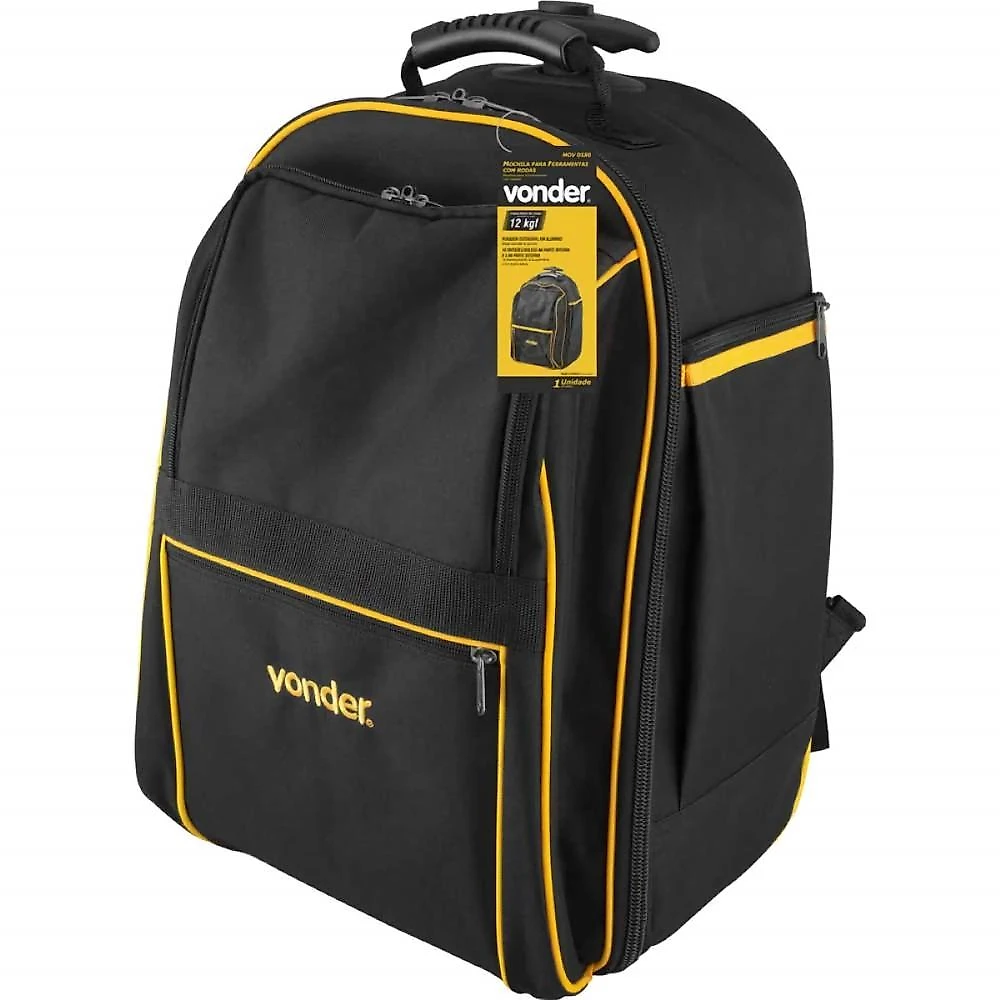 Mochila para ferramentas vonder mov 0500 com rodas, lona reforçada e puxador extensível