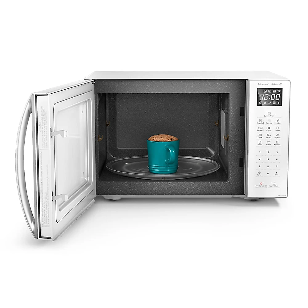 Microondas Panasonic Dupla Refeição 34L Branco - ST65LWRU 110v