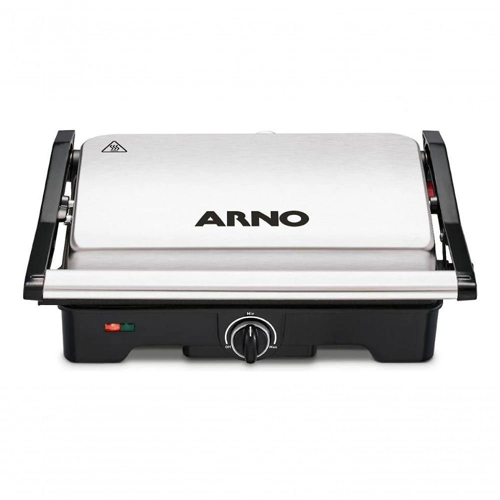 Grill Elétrico Dual Inox Gnox com Abertura de 180° Inox 110V