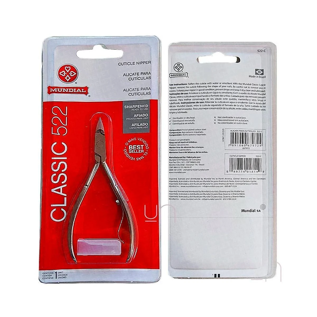 Miniatura Alicate De Cutícula Profissional 522 Classic Mundial