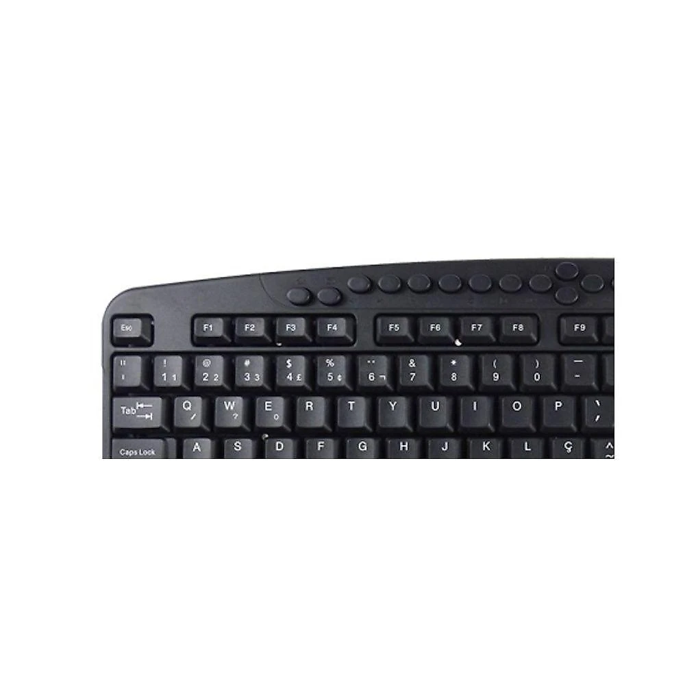 Teclado USB Multimídia Dynamic 107 Teclas ABNT2 Resistente a Respingos Preto Vinik