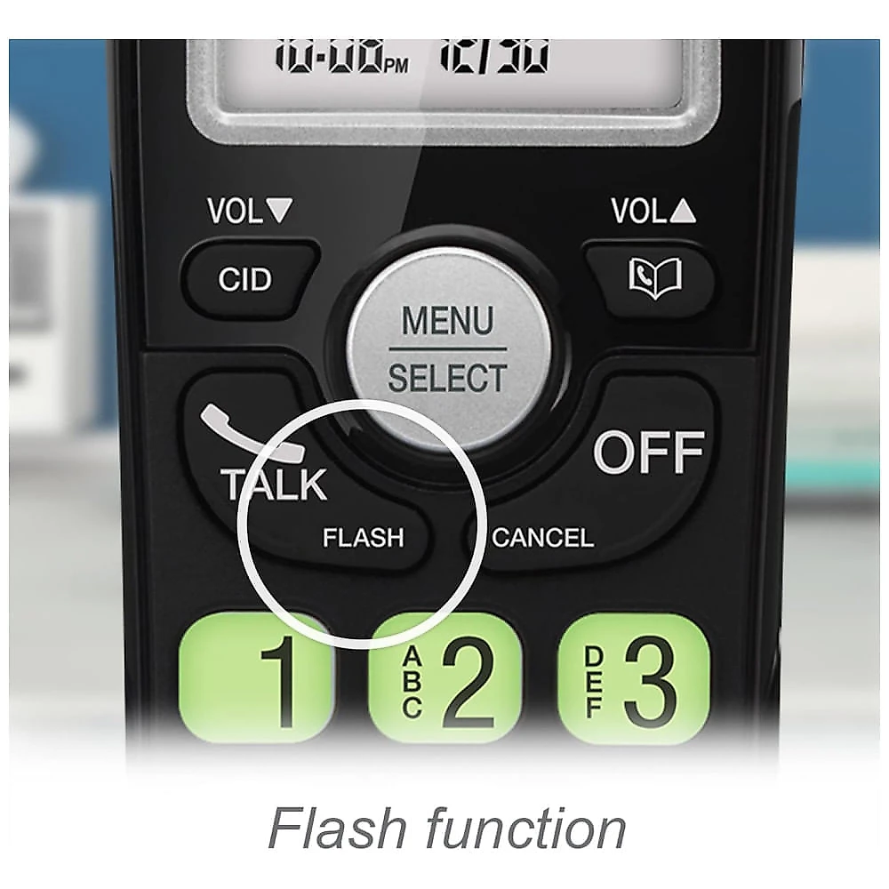 Telefone Residencial sem Fio VTech VG13411 DECT 6.0 com Conexão Bluetooth e Secretária Eletrônica Digital - Preto