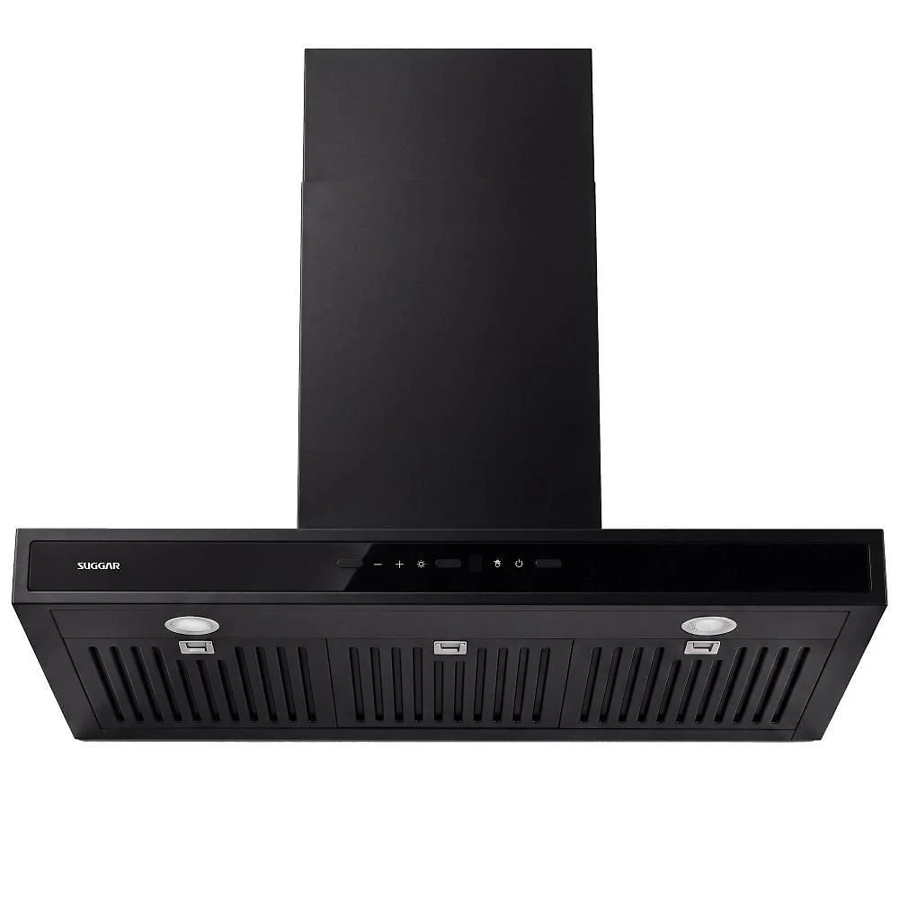 Coifa Parede Suggar Safira Parede TP1492PT 90CM LED Preto 220V