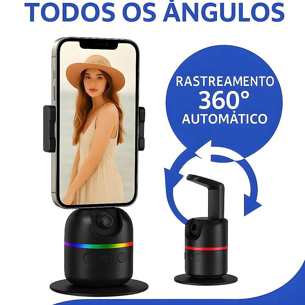 Gimbal para Celular Utimix Suporte Rastreador Estabilizador Facial 360 com Rastreamento Automático