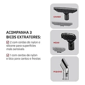 Extratora e Higienizadora Portátil Mondial Deep Cleaner I 1650W EXP-01-R Preto/Vermelho 110V