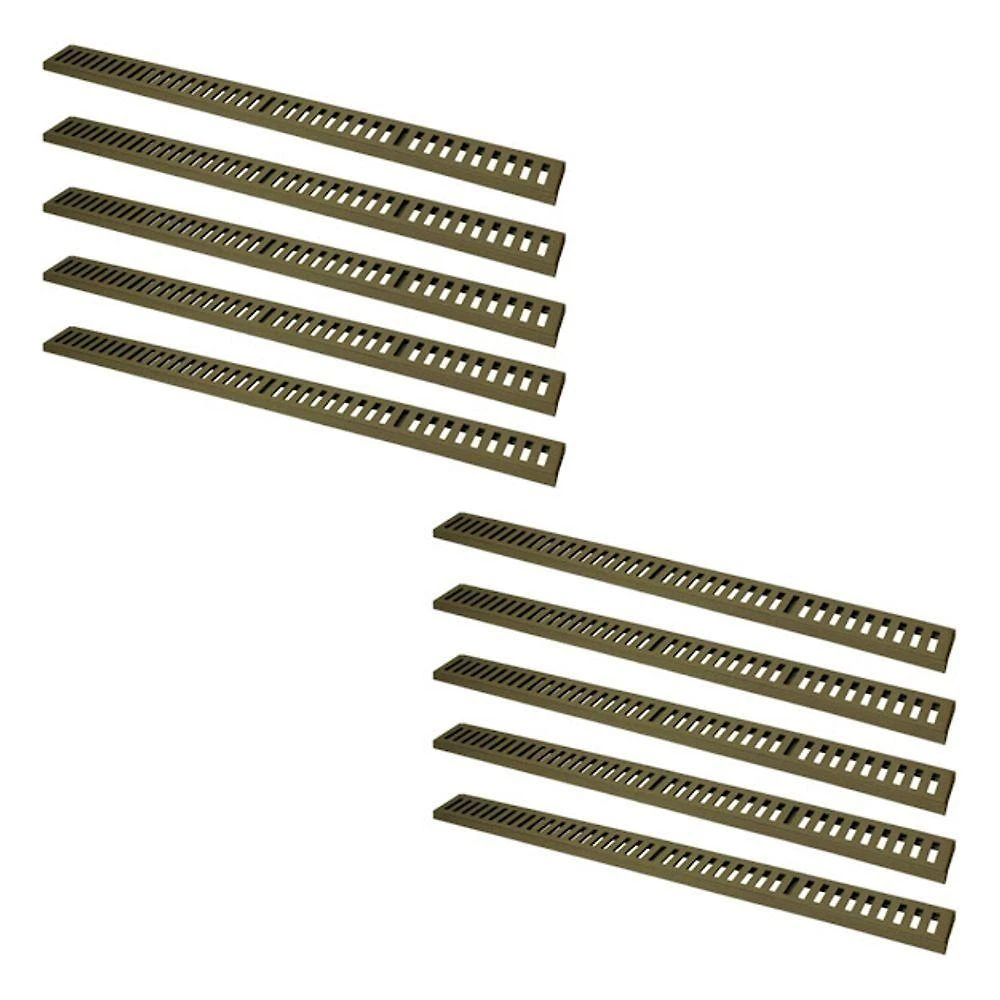 Kit 10 Ralo Grelha Linear Caixilho em Alumínio Fendi 8x100cm