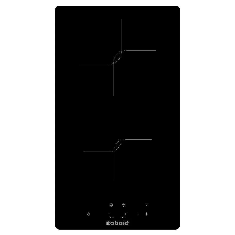 Cooktop itatiaia midi 2 bocas vidro preto indução 220v cimid2002