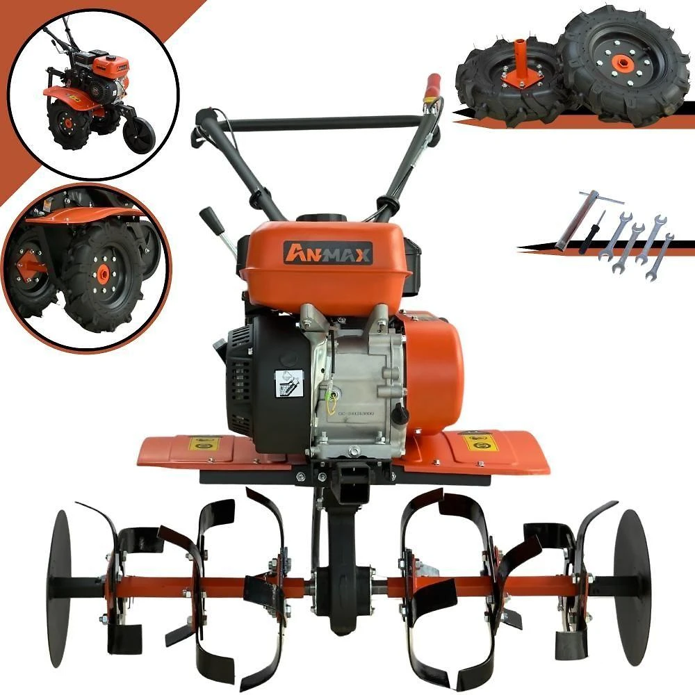 Motocultivador MT170G Gasolina 4 TEMPOS 7HP 208CC com 24 Lâminas Cultivadoras Anmax