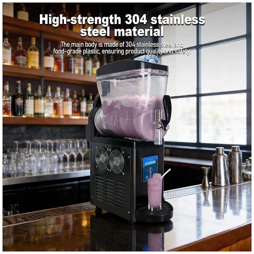 Máquina de Slush Raspadinha FSKEKU 15L Comercial Compacta Inox 450W