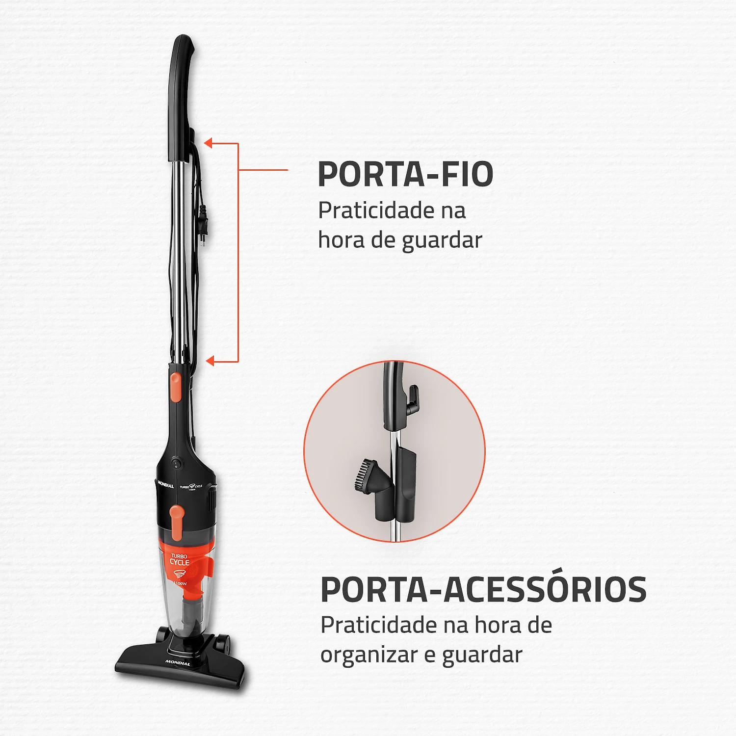 Miniatura Aspirador de Pó Mondial Turbo Cycle AP-35 127V