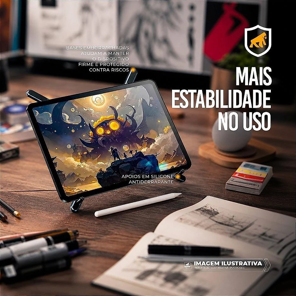 Suporte Hydra de Mesa 4 em 1 para Celular Tablet e Notebook com Base Magnética Gshield