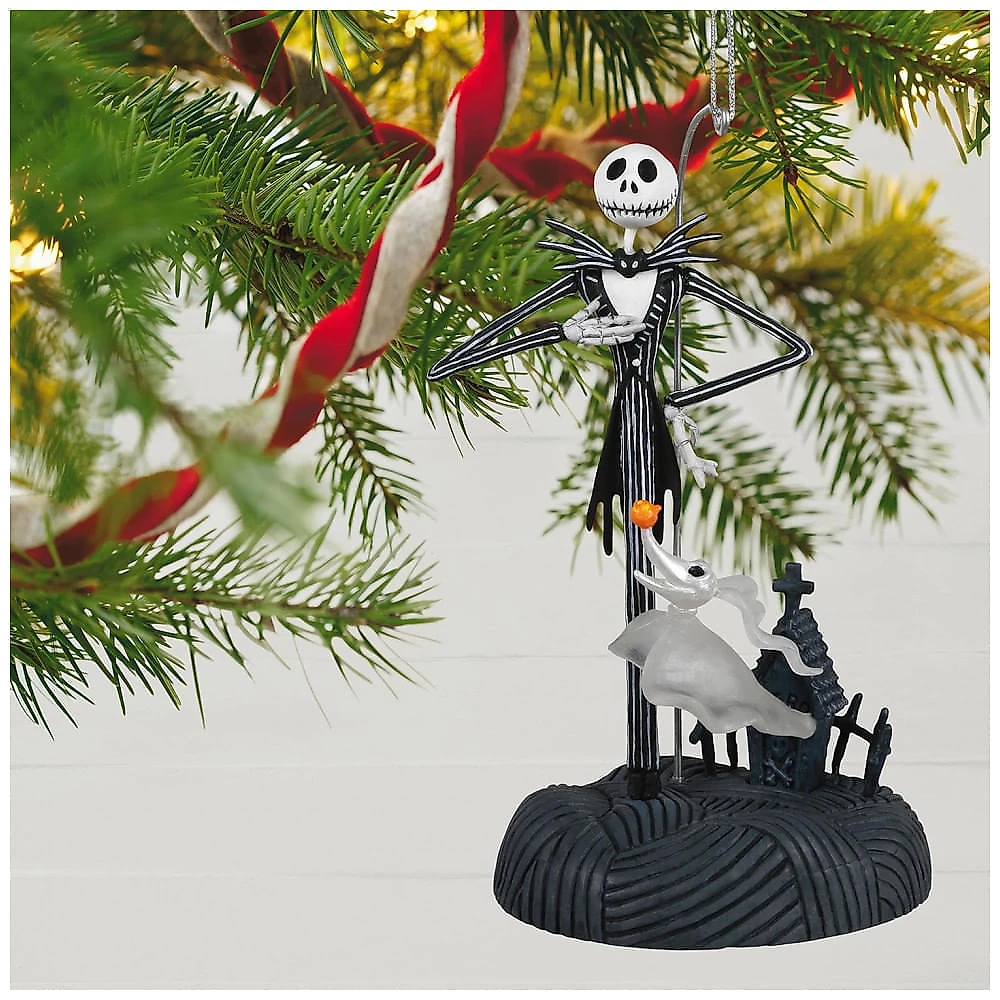 Ornamento Hallmark Keepsake Natal 2020 Disney Tim Burton The Nightmare Before Christmas Jack Skellington Luz e Som Interativo