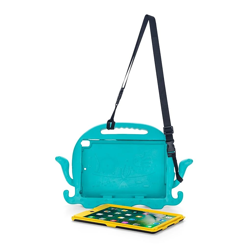 Capa iPad Kids, com suporte de carro, Polvo Azul, Originais iPlace
