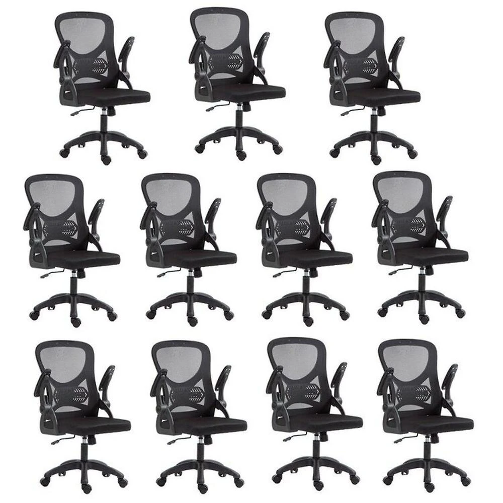 Kit com 10 Cadeira Escritório Diretor Office Columbus com Tela Mesh