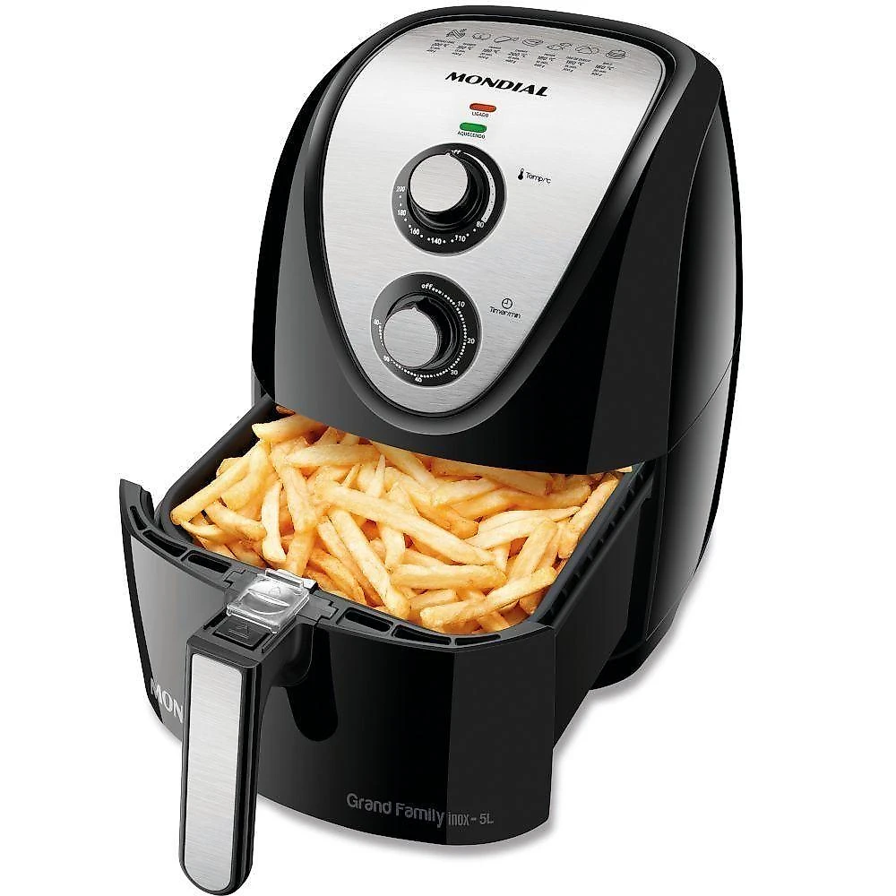 Fritadeira eletrica sem oleo mondial afn-50-bi preta 5l 220v (2037-04)