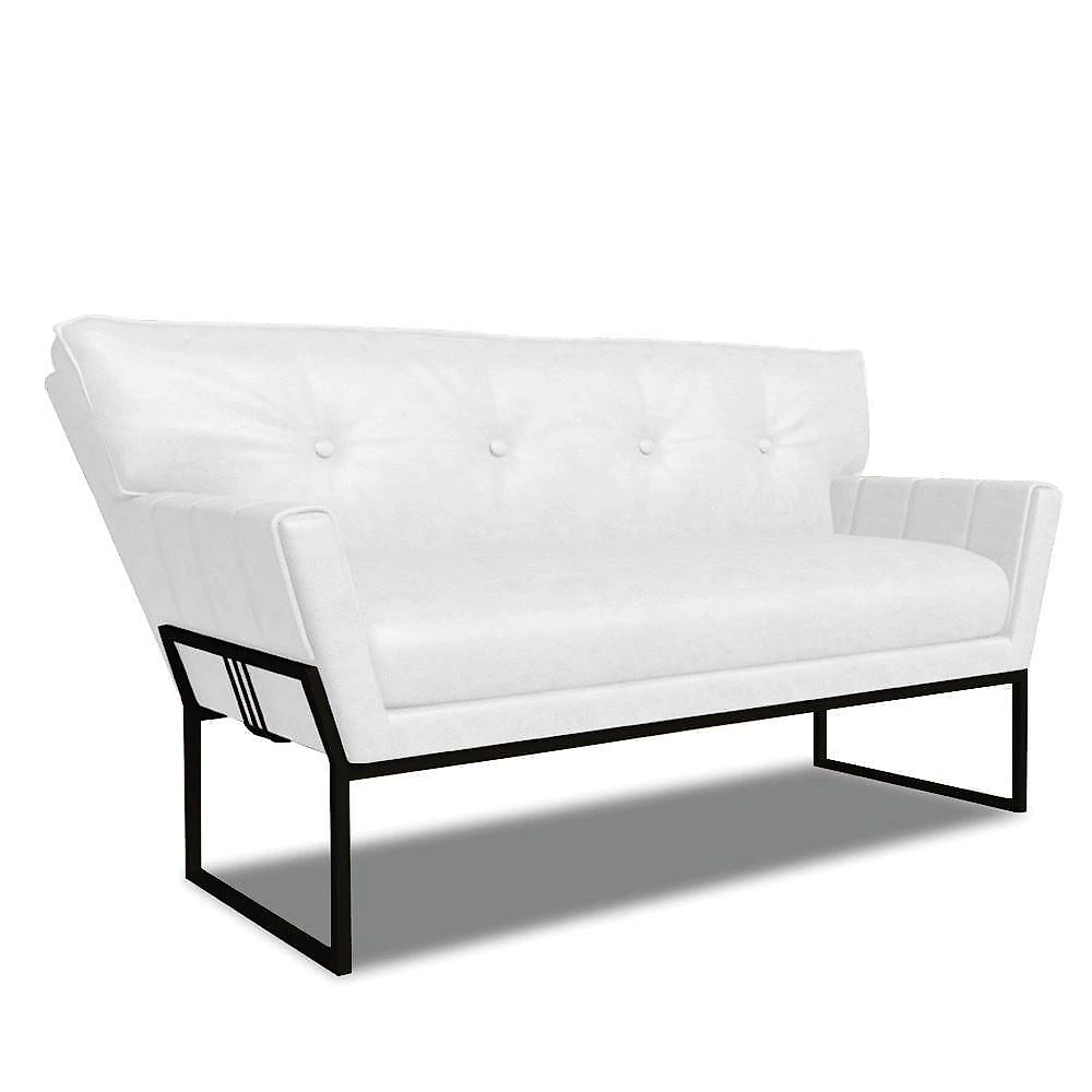 Namoradeira E Poltrona Industrial Pto Anitta Sintético Pu Branco D03 - D'rossi